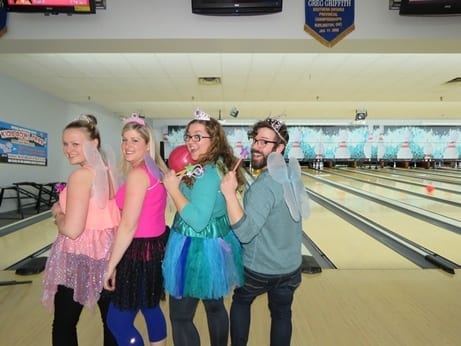 Skyline employees dress up as fairies for theme bowling