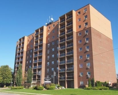 Ten storey apartment building in St Thomas, Ontario