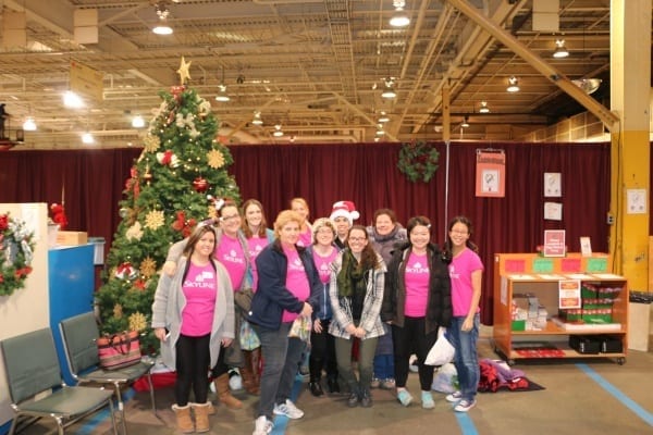 Group photo of eleven Skyline volunteers at Operation Christmas Child