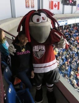 Spyke, the mascot for the Guelph Storm