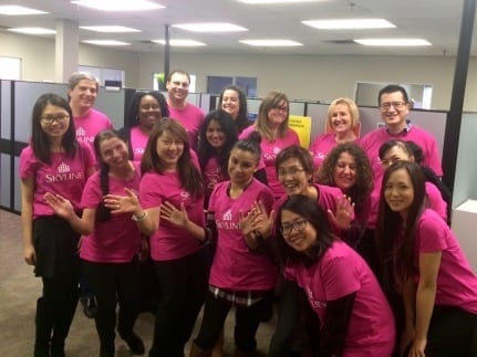 Skyline Commercial Office Wears Pink Shirts for Anti-Bullying Day