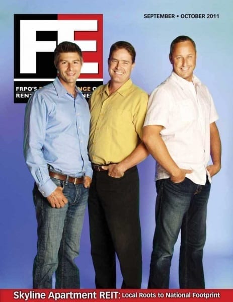 Martin Castellan, Jason Castellan and Roy Jason Ashdown on the cover of FRPO Exchange Magazine.  