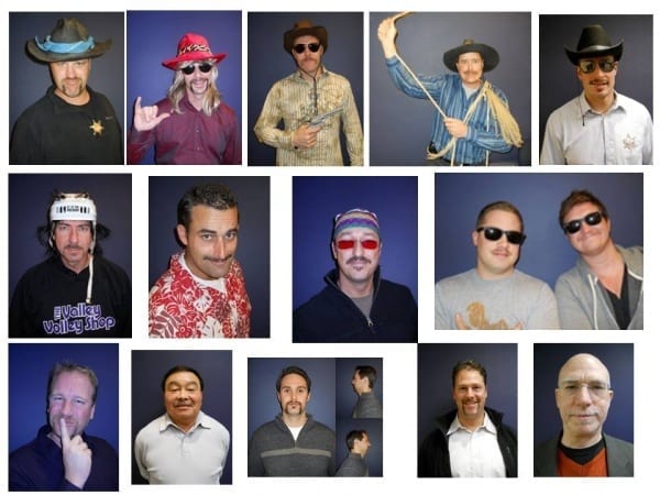 Collage of Skyline men who grew moustaches for men's health awareness