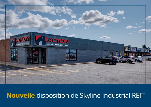 Skyline Commercial REIT vend un portefeuille à Montréal (Québec)