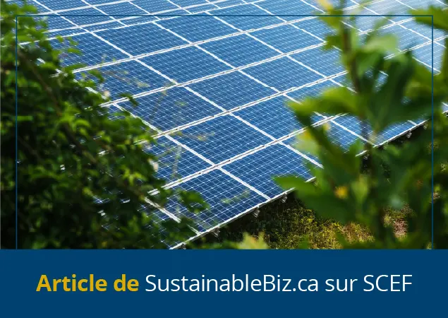 Article de SustainableBiz.ca sur SCEF